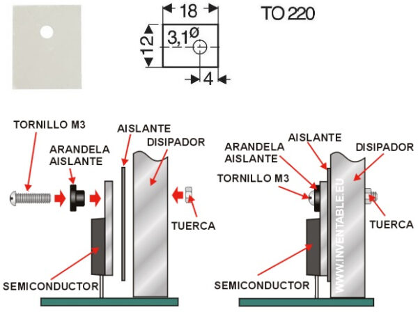 Disipador para TO-220 15X10X25mm