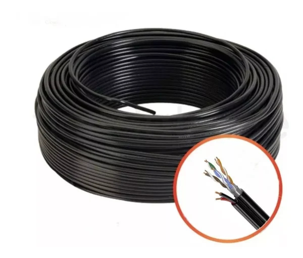 Cable Red UTP Cat5e negro uso exterior