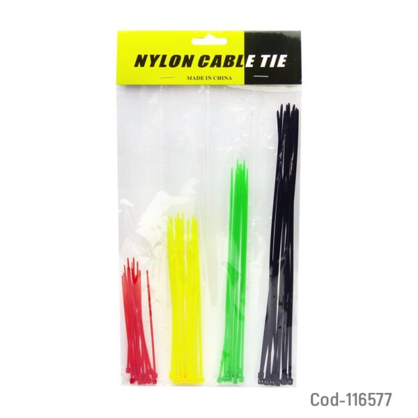 Set 40 Amarras Plasticas Variedad de Colores y Largos - Imagen 2