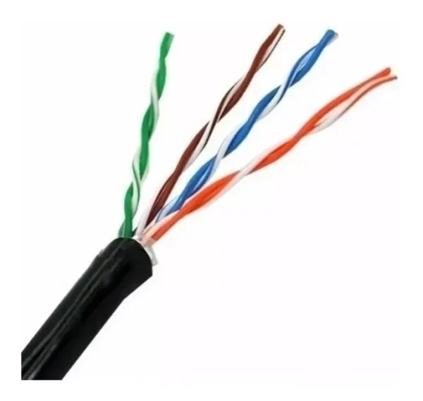 Cable Red UTP Cat5e negro uso exterior
