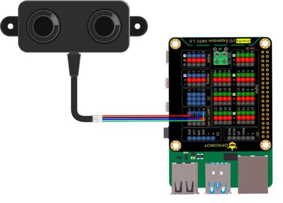 sensor ultrasonico a prueba de agua con raspberry Pi Shield