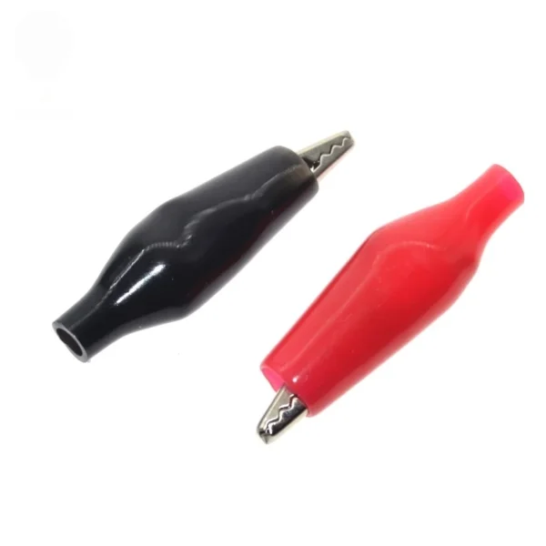 20 Pinzas Cocodrilo Rojo y Negro de 28mm 3