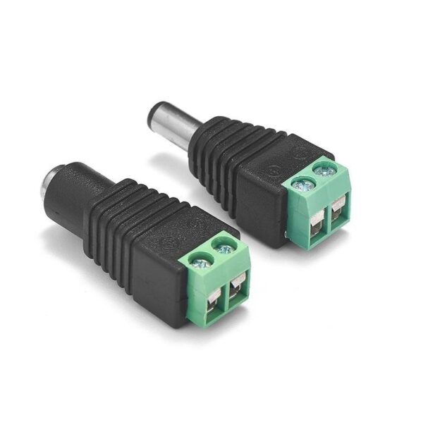5 5mm x 2 1mm Female DC Connectors Male Jack Plug Power Connectors For 5050 3528
