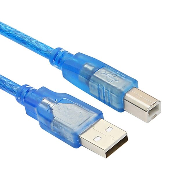 Centechia-Transparent-Blue-30cm-USB-2-0-Printer-Cable-Type-A-Male-to-Type-B-Male