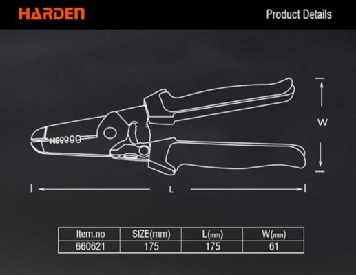 pelacables Alicate pelacables 175mm 10/22 AWG Harden
