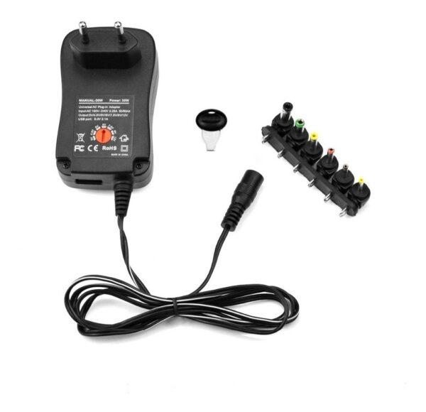 Fuente de poder Adaptador Universal Variable 3-12V 1200mA