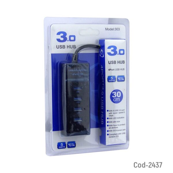 HUB 4 USB 3.0 Con Cable De 30Cm - Imagen 4
