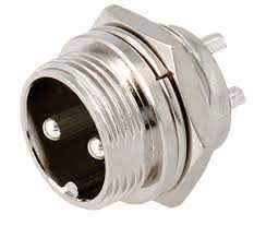 Conector GX16 metalico nickel Chasis Varios pines