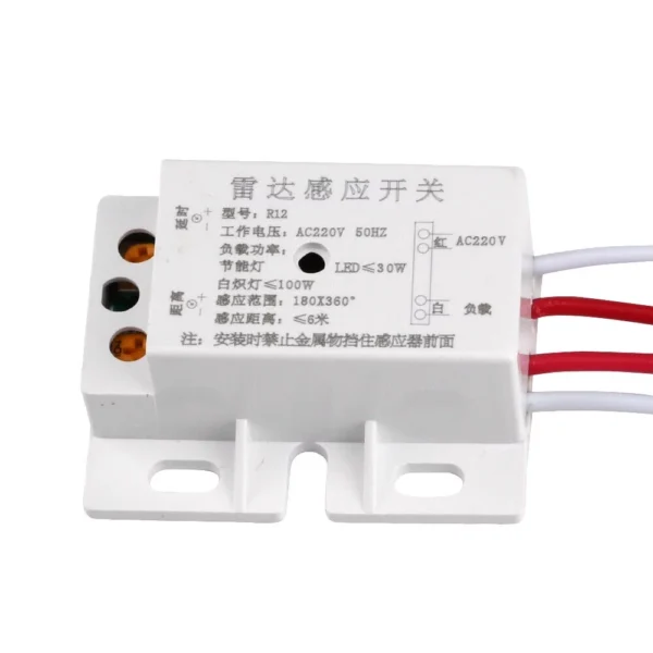 Sensor Detector De Movimiento PIR 220V AC 50Hz - Imagen 2
