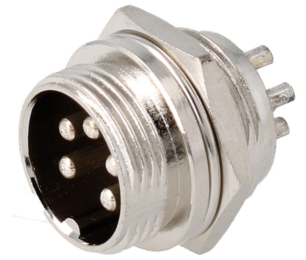Conector GX16 metalico nickel Chasis Varios pines - Imagen 4