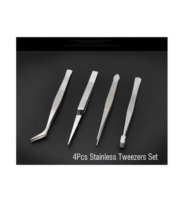 Set de 4 Pinzas de precisión Antimagnéticas HARDEN