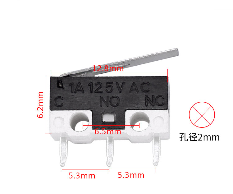 Micro interruptor de límite momentáneo Limit Switch Makerbot