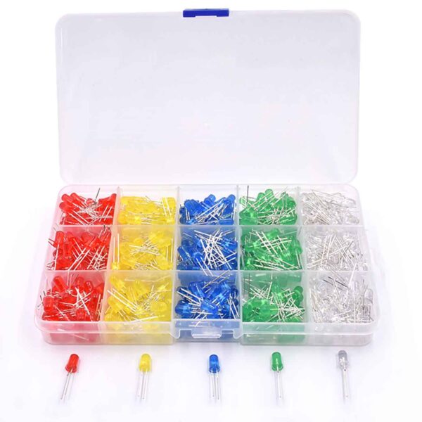 Caja de Leds Rojo/Amarillo/Verde/Azul/Blanco 3mm o 5mm