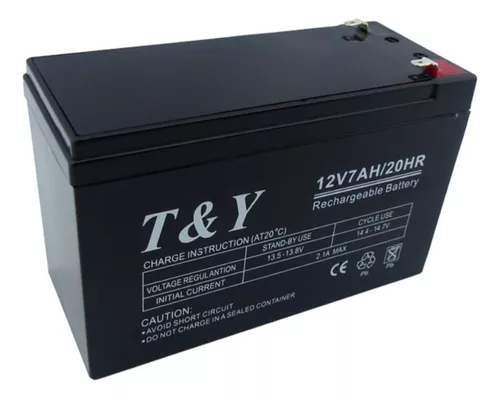 Bateria De 12 Volt Y 7 Amperes, Marca T&y