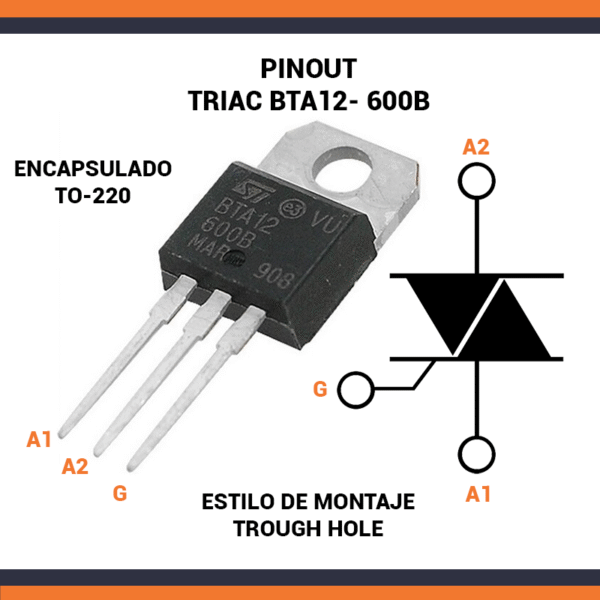 Triac BTA12-600B 12A 600V 