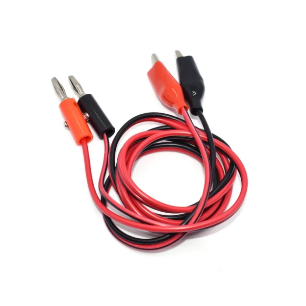 Cable de Prueba Conector Banana a Pinza Cocodrilo 4mm Multimetro Osciloscopio 1