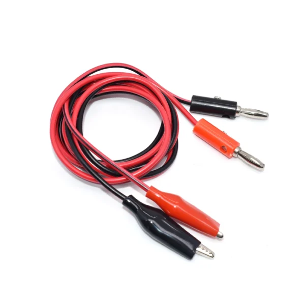 Cable de Prueba Conector Banana a Pinza Cocodrilo 4mm Multimetro Osciloscopio 2