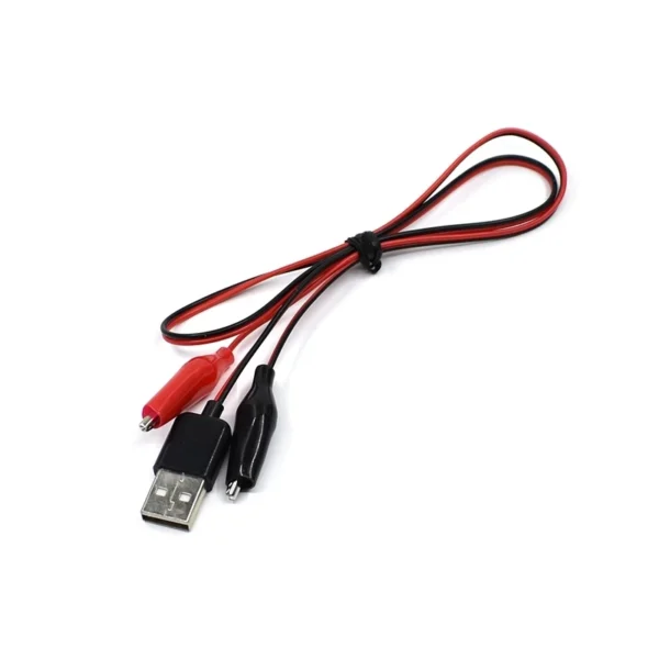 Cable de Prueba USB Macho a Pinza Cocodrilo 60cm 1
