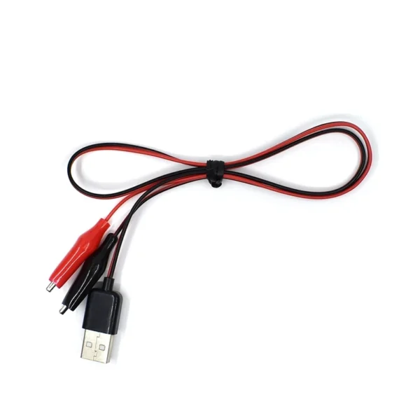 Cable de Prueba USB Macho a Pinza Cocodrilo 60cm 2