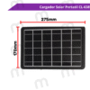 Cargador Solar Portatil CL-638WP 6V - Imagen 2