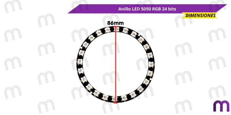 RGB Anillo LED 5050 RGB 24 bits