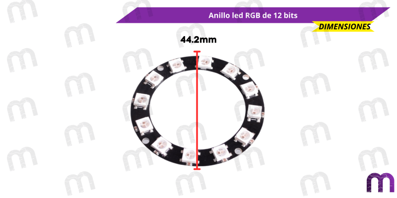 anillo led RGB Anillo led RGB de 12 bits