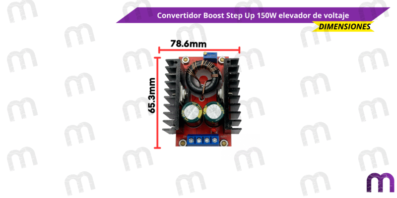 Convertidor Boost Step Up 150W elevador de voltaje