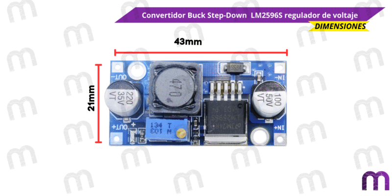 Convertidor Buck Step-Down LM2596S regulador de voltaje