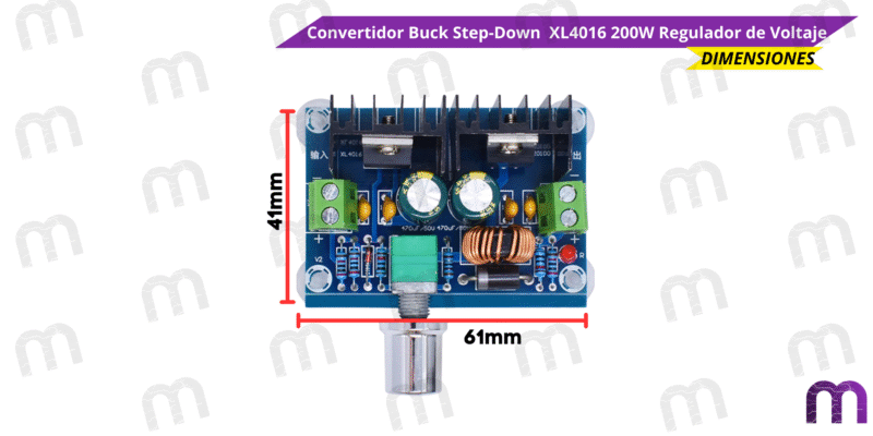Convertidor Buck Step-Down XL4016 200W Regulador de Voltaje
