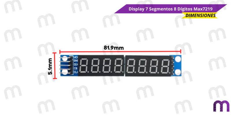 Display 7 Segmentos 8 Dígitos Max7219