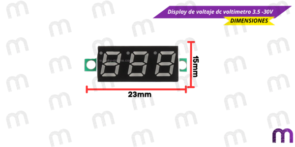 Display de voltaje dc voltimetro 3.5 -30V - Imagen 3