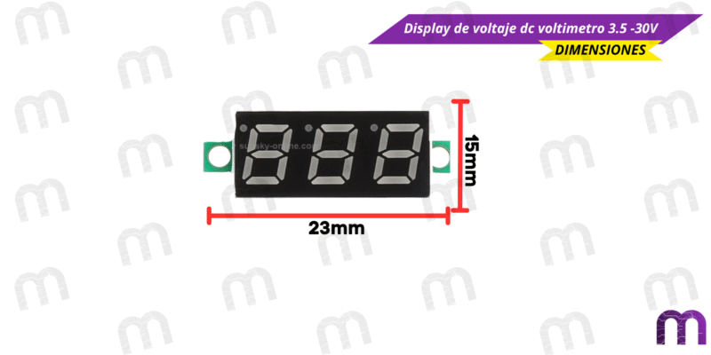 Display de voltaje dc voltimetro 3.5 -30V