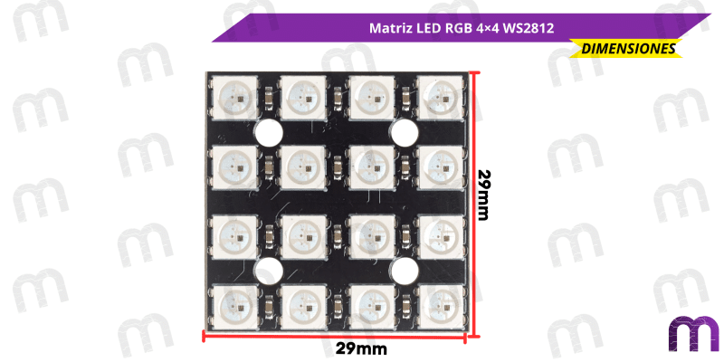 Matriz LED RGB 4×4 WS2812