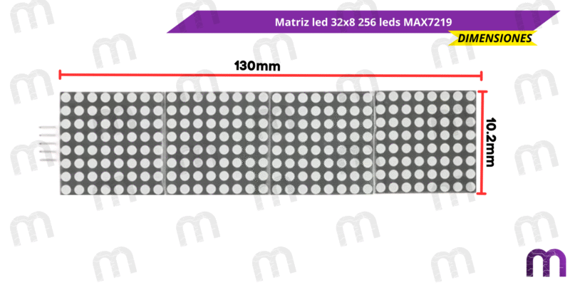 matriz led Matriz led 32x8 256 leds MAX7219