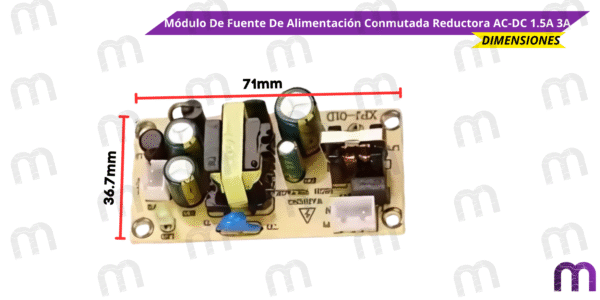 Módulo De Fuente De Alimentación Conmutada Reductora AC-DC 24V 1.5A 3A - Imagen 6
