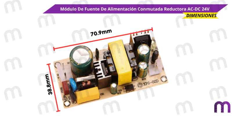 Módulo De Fuente De Alimentación Conmutada Reductora AC-DC 24V 1.5A 3A