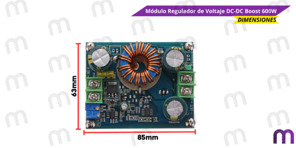 Módulo Regulador de Voltaje DC-DC Boost 600W - Imagen 5
