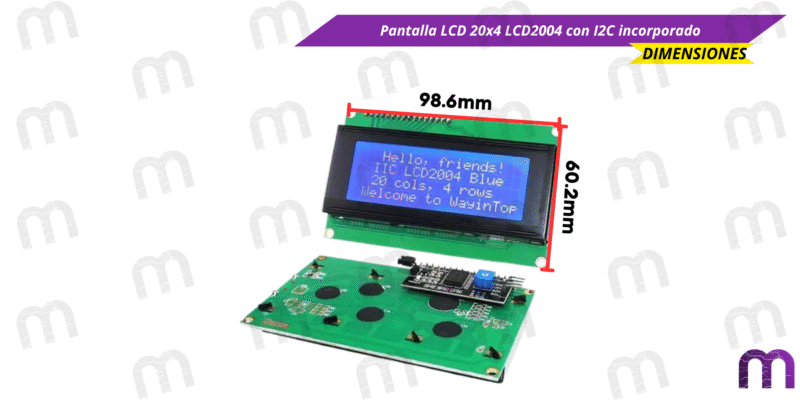 Pantalla LCD2004 Pantalla LCD 20x4 LCD2004 con I2C incorporado