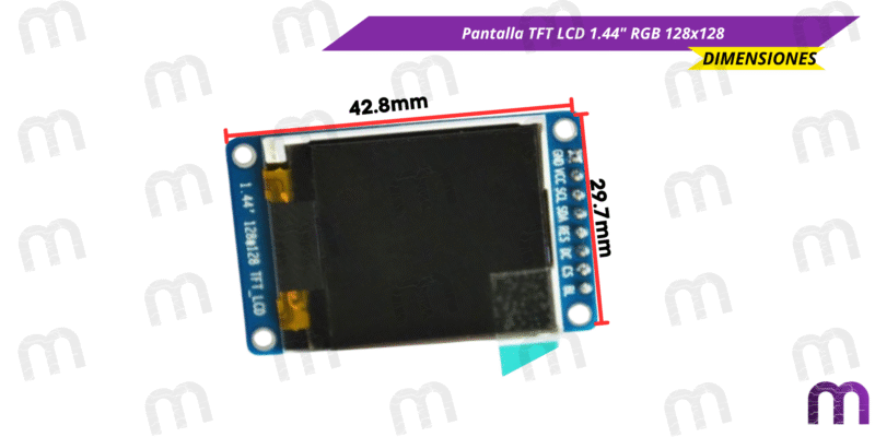 Pantalla TFT LCD 1.44" RGB 128x128