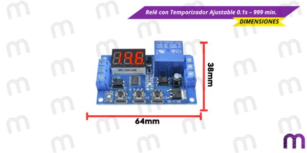 Relé con Temporizador Ajustable 0.1s - 999 min. - Imagen 5