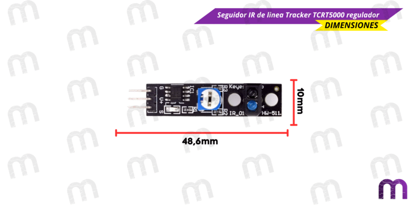 TCRT5000 Seguidor IR de linea Tracker TCRT5000 regulador