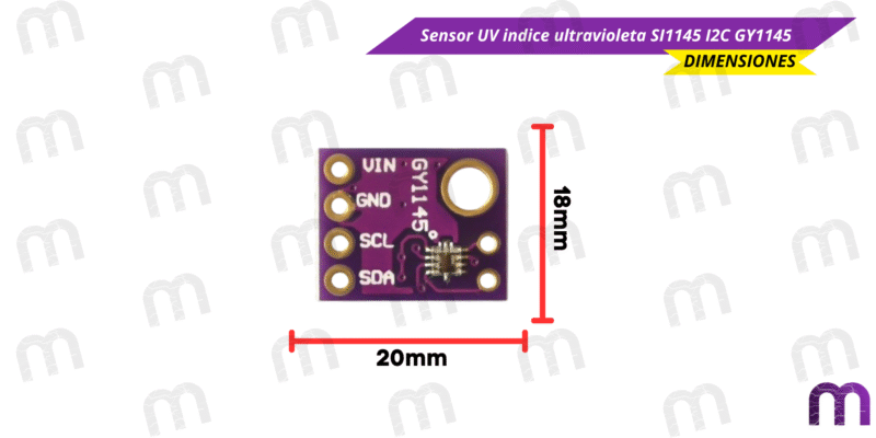 Sensor UV Sensor UV indice ultravioleta SI1145 I2C GY1145
