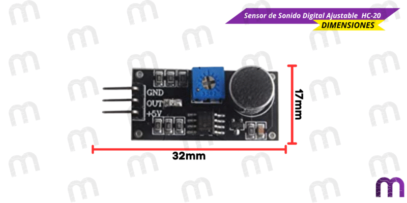 Sensor de Sonido Digital Ajustable HC-20
