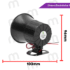 Sirena Electrónica 12V 15WATT (Un Tono) - Imagen 3