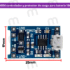 TP4056 controlador y protector de carga para batería 18650 Tipo C Micro Mini - Imagen 9