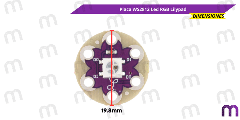 Led RGB Lilypad Placa WS2812 Led RGB Lilypad