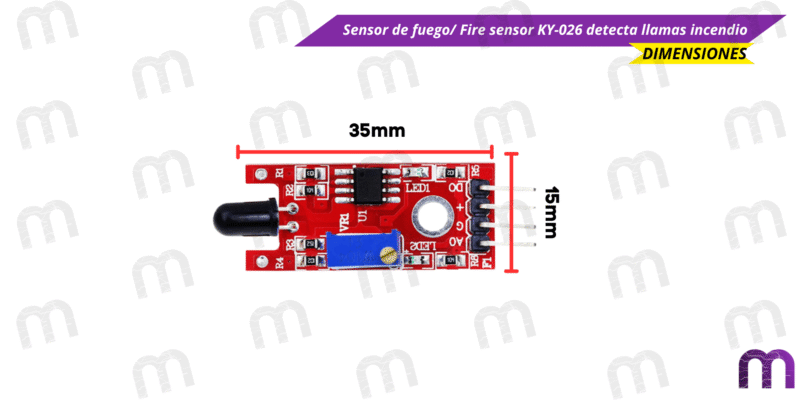 fire sensor Sensor de fuego/ Fire sensor KY-026 detecta llamas incendio