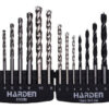 Set de 16 brocas HARDEN Madera/Concreto/Metal