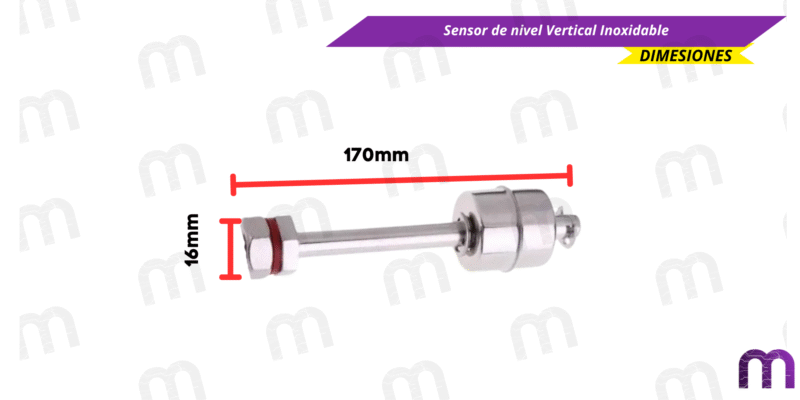 Sensor de nivel Vertical Inoxidable