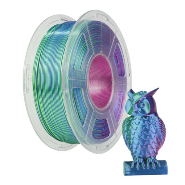 Filamento Silk Tricolor (Azul-Verde-Morado) SunLu 1.75mm 1Kg - Imagen 2